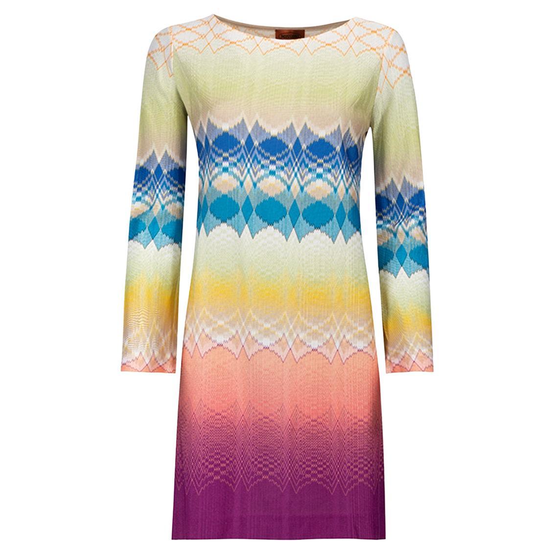 Missoni Women's Multicolour Abstract Pattern Mini Dress