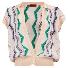 Missoni Women's Multicolour Collared Zigzag Vest