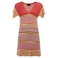 Missoni Women's Multicolour Patterned Knit Mini Dress