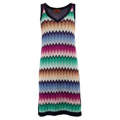 Missoni Women's Multicolour Zigzag Pattern Mini Dress