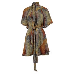 Missoni Women's Silk Abstract Pattern Tie Waist Dress