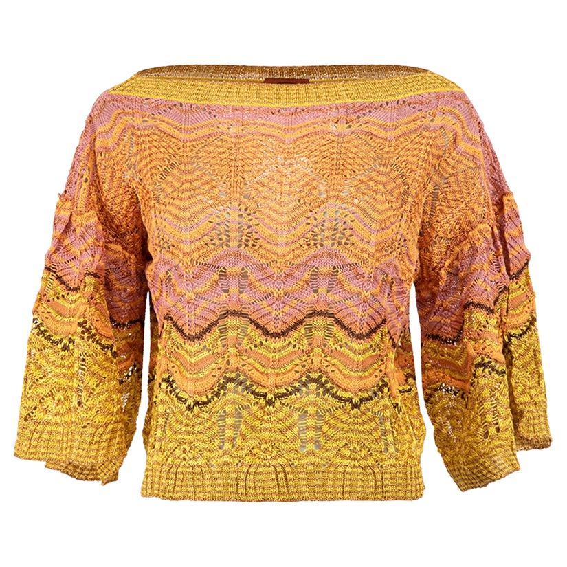 Missoni Women's Wide Neck Crochet Top