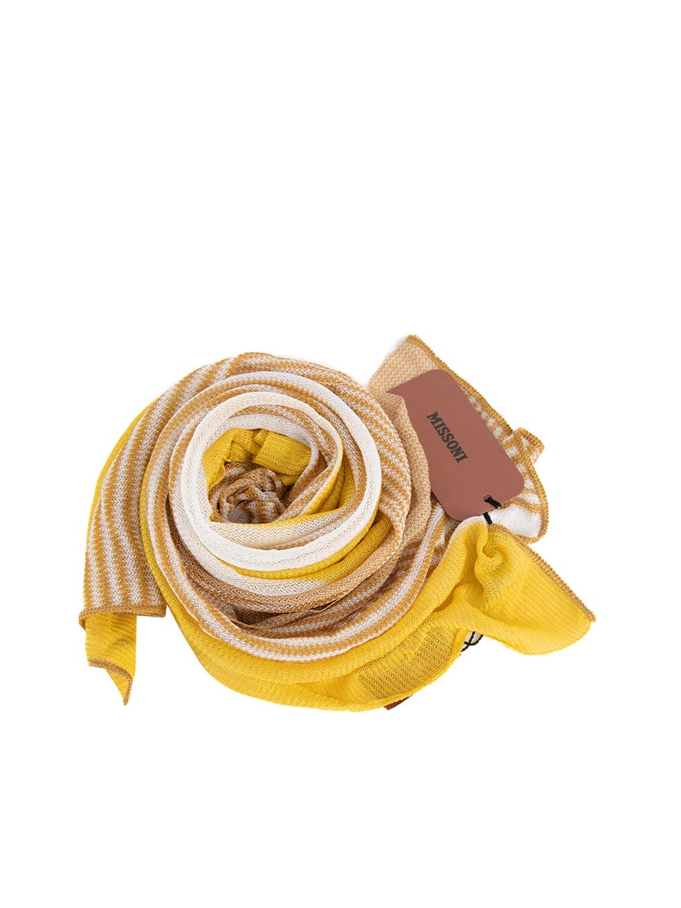 Missoni - Écharpe à motif à rayures jaunes pour femmes Pour femmes en vente