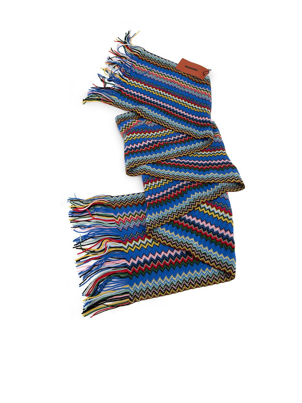 CONDITION is Never worn, with tags. No visible wear to scarf is evident on this new Missoni designer resale item.



Details


Multicolour

Wool

Knitted scarf

Zig zag pattern

Tassel on edges





Made in Italy



Composition

50% Wool and 50%