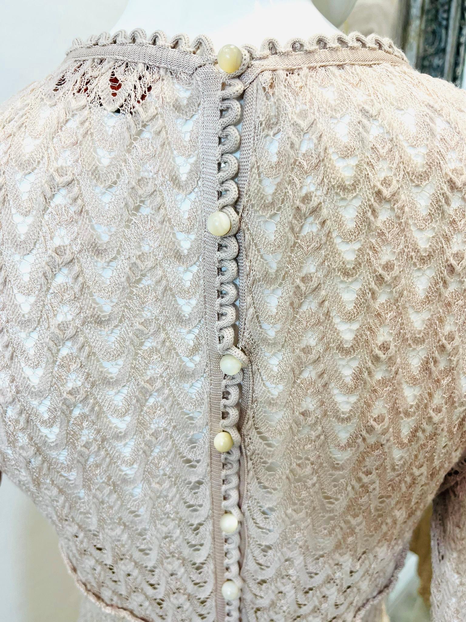 Women's Missoni Wool Blend Crochet Knitted Dress