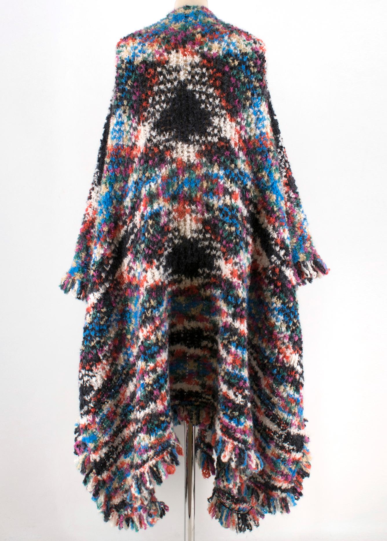 Black Missoni Wool Blend Multi-coloured Poncho	- One Size