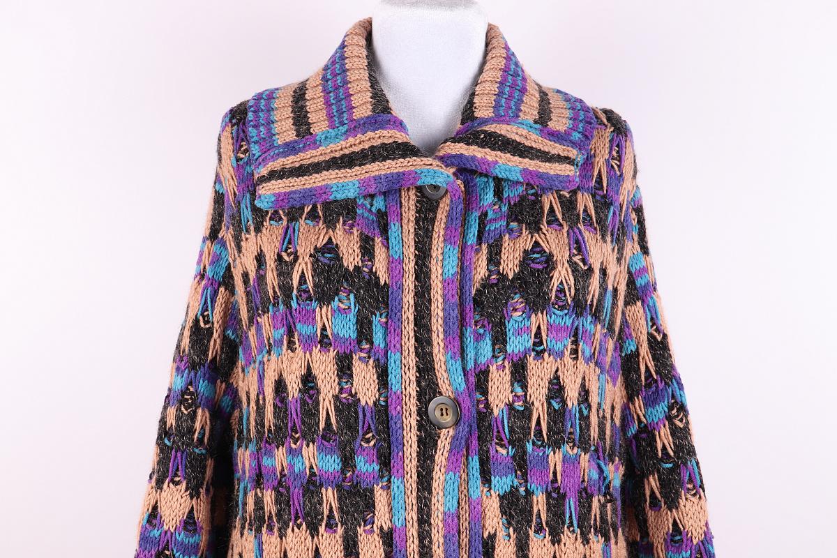 Noir Cardigan en laine Missoni en vente