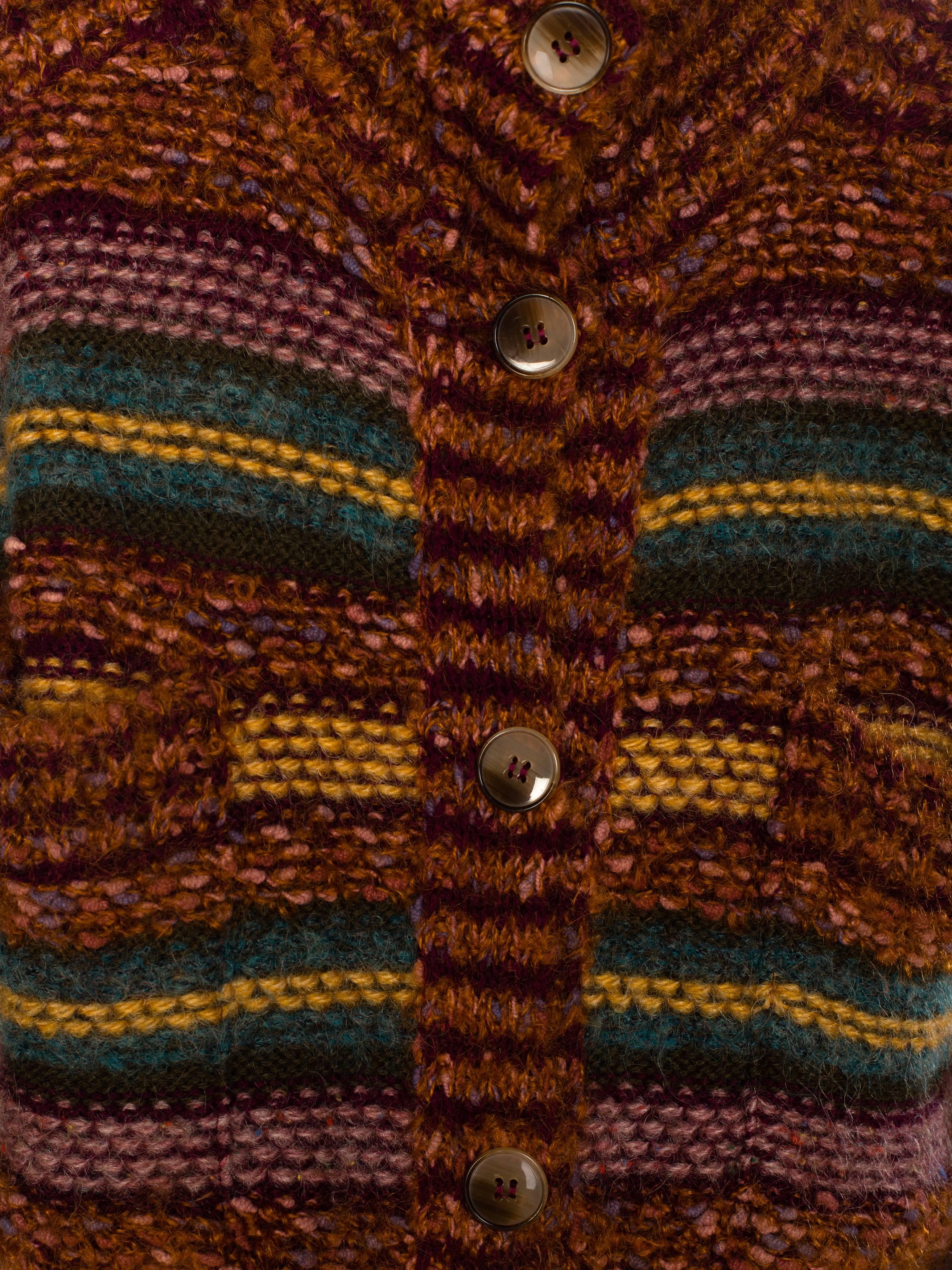 1970S MISSONI Multicolor Striped Wool Blend Knit Maxi Cardigan Sweater From Saks 1