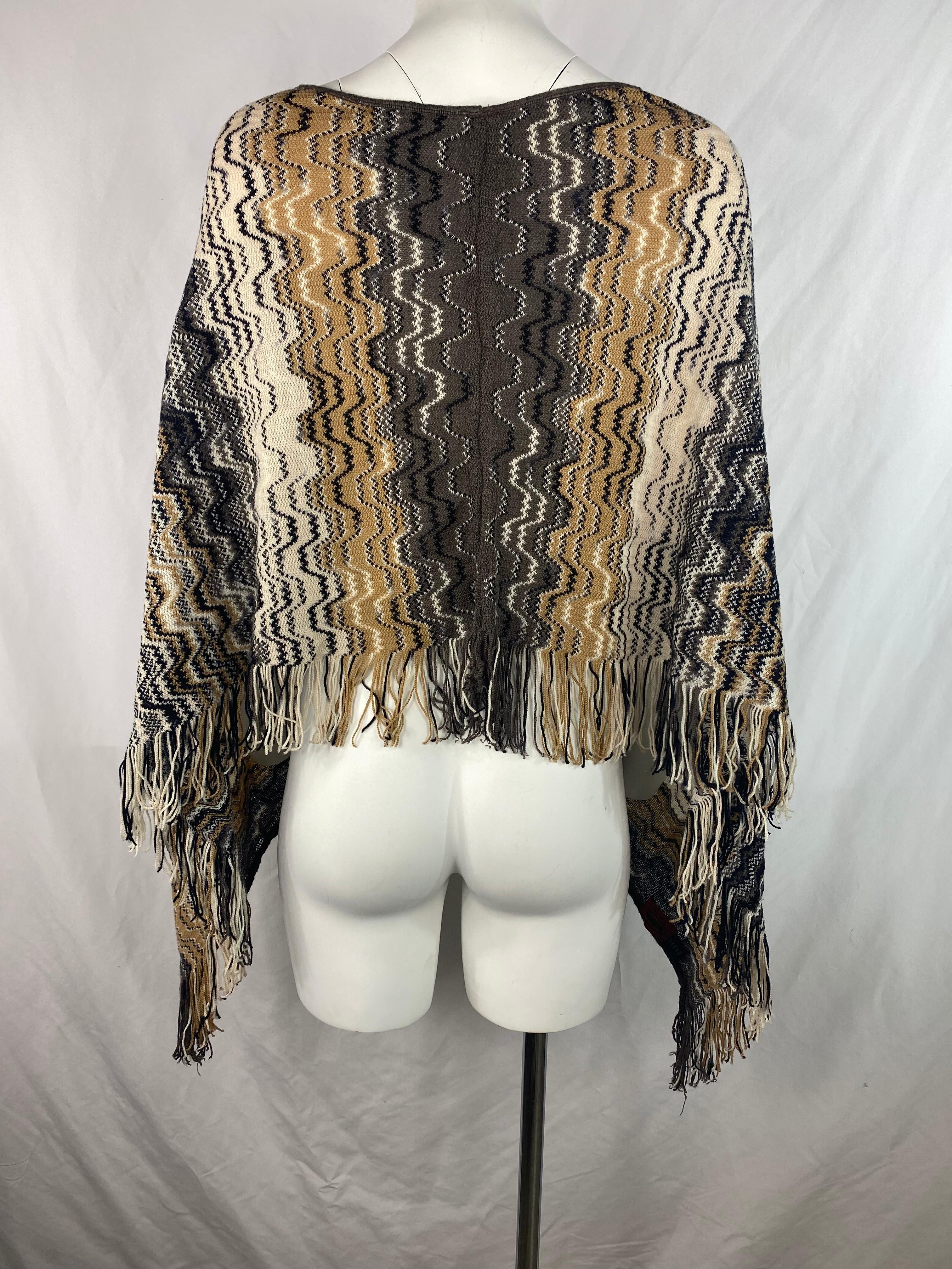 Missoni Wool Poncho Sweater Cover Up For Sale 1