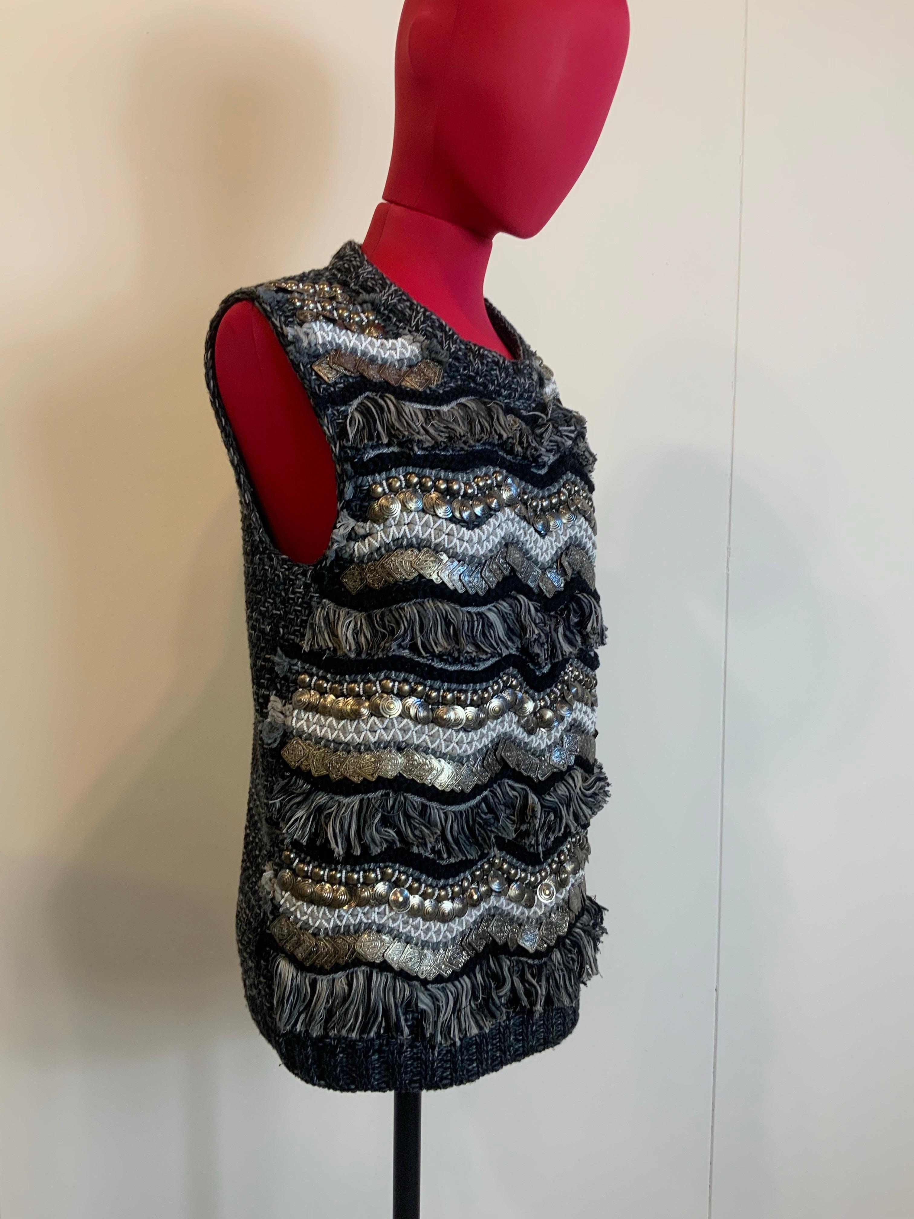 Black Missoni Wool Vest For Sale
