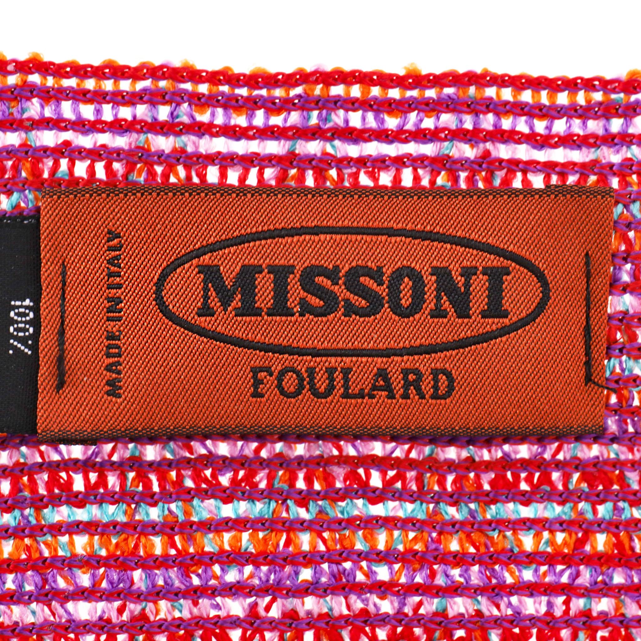 Women's Missoni Woven Fringed Scarf For Sale