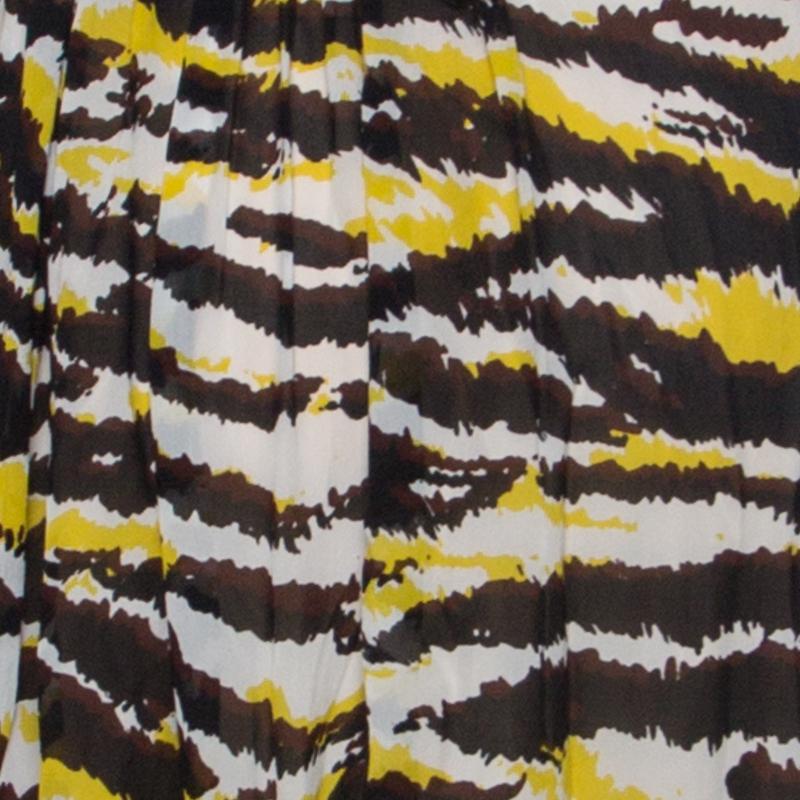 yellow and black zebra print dress