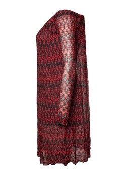 Missoni, zig zag dress in red, pink and grey