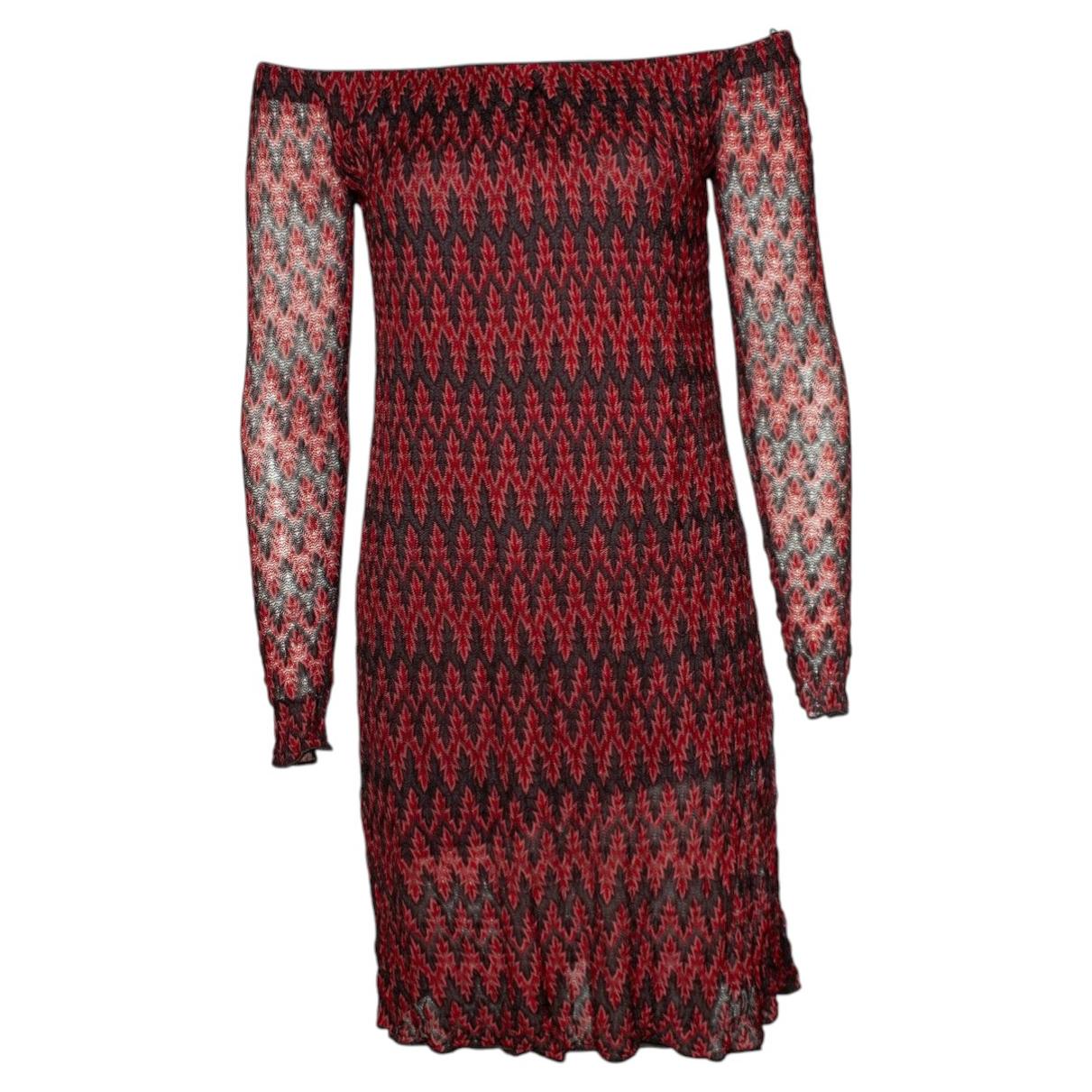 Missoni, zig zag dress in red, pink and grey