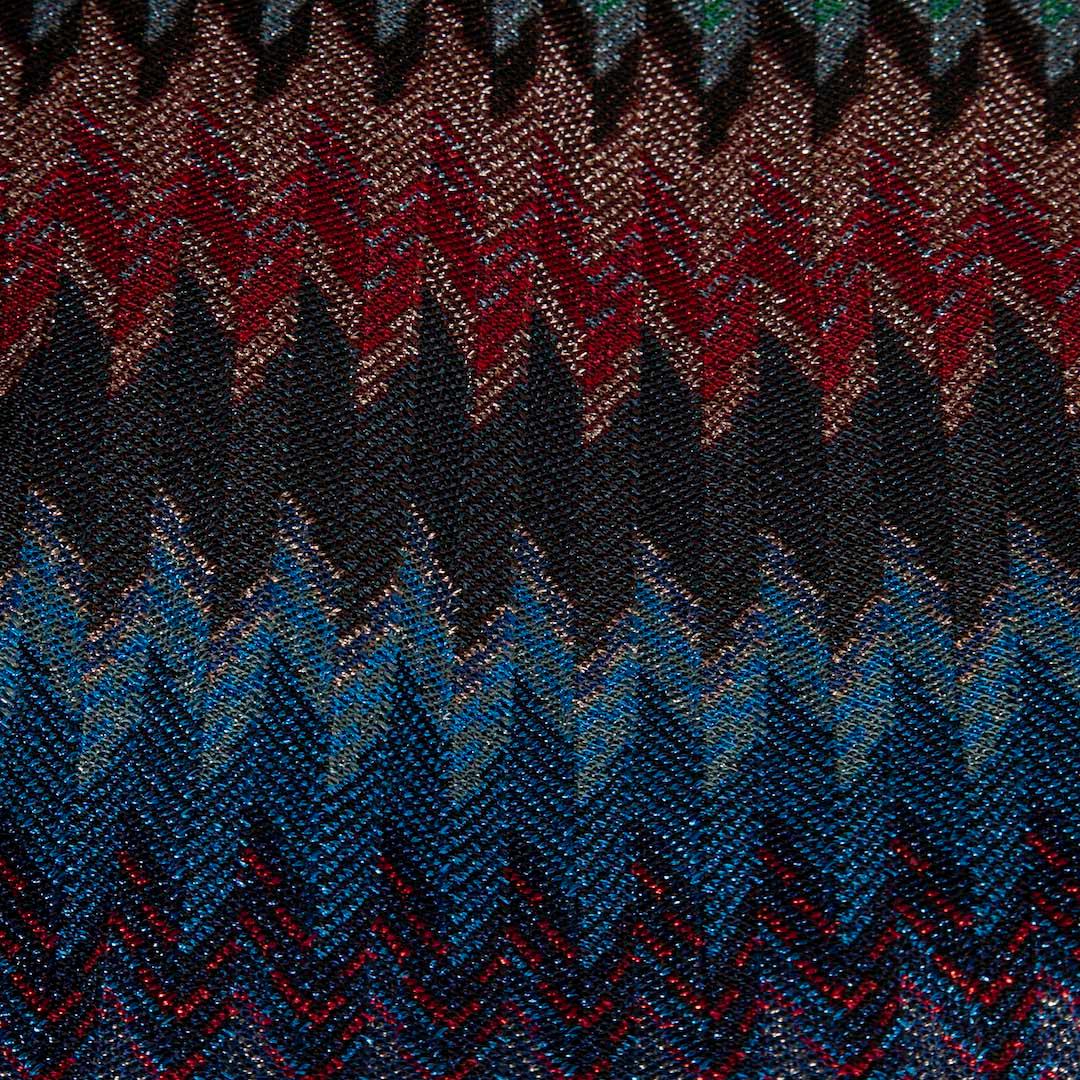 Missoni Zig Zag Metallic Knit Dress Size L In Good Condition For Sale In London, GB