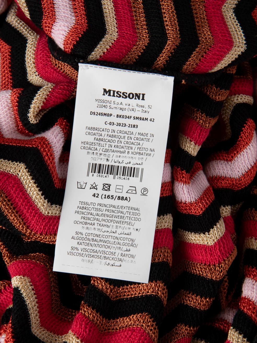Missoni Zig Zag Pattern Belted Cardigan Size M en vente 1