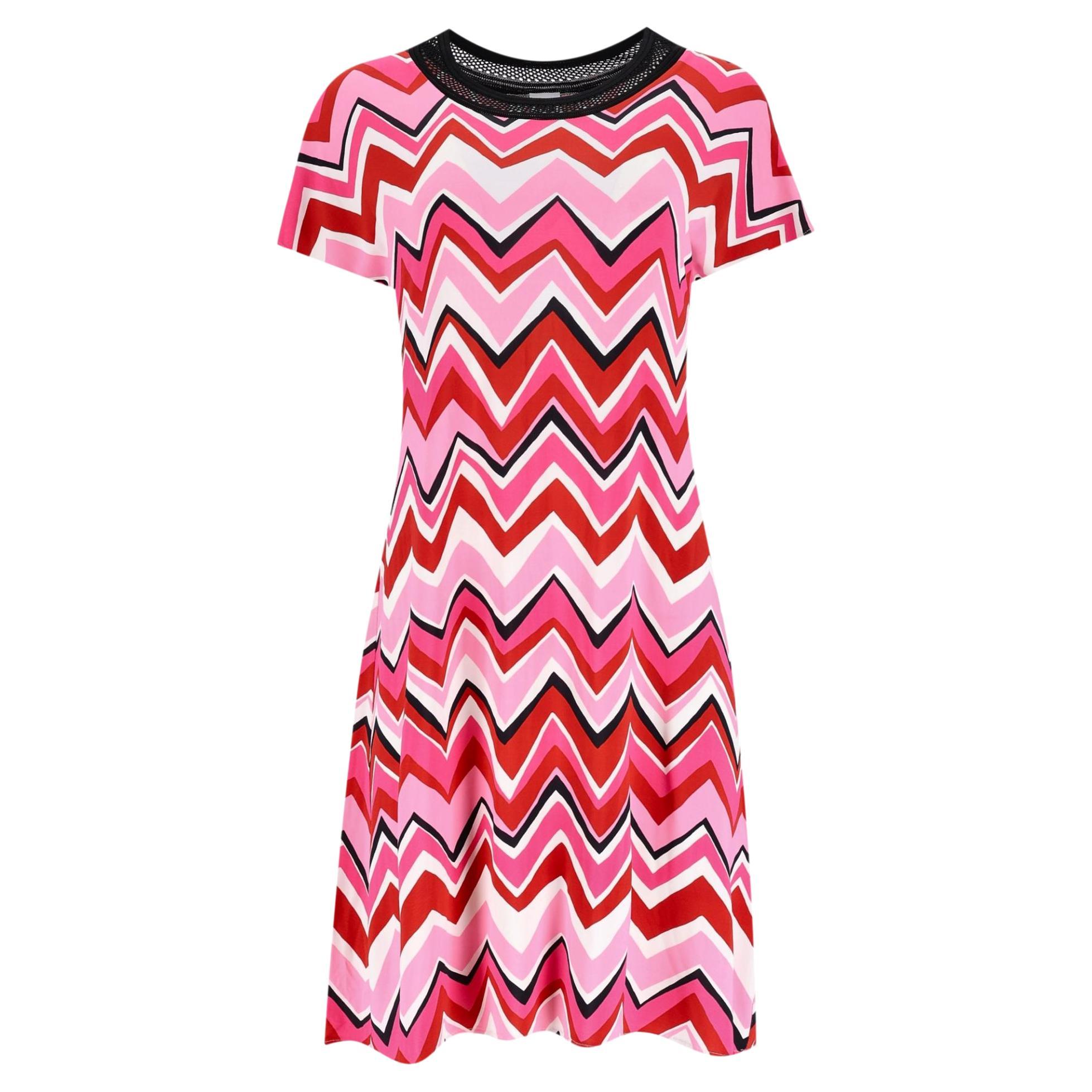 Missoni Zigzag Kleid in A-Linien-Linie im Angebot
