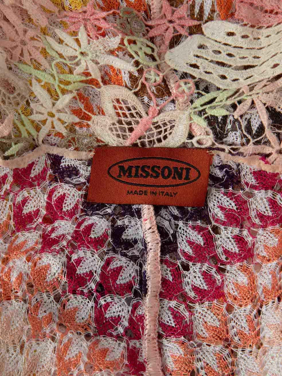 Missoni Zigzag Knit Sequin Lace Trim Mini Dress Size M For Sale 2