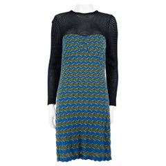 Missoni Zigzag Striped Long Sleeve Midi Dress Size L