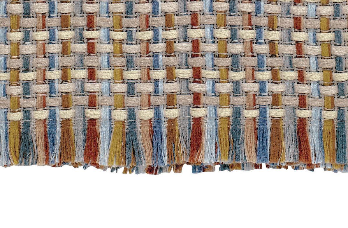 Modern Missoni Home Jocker Throw in Multicolor & Beige Wool W/ Knit Patchwork For Sale