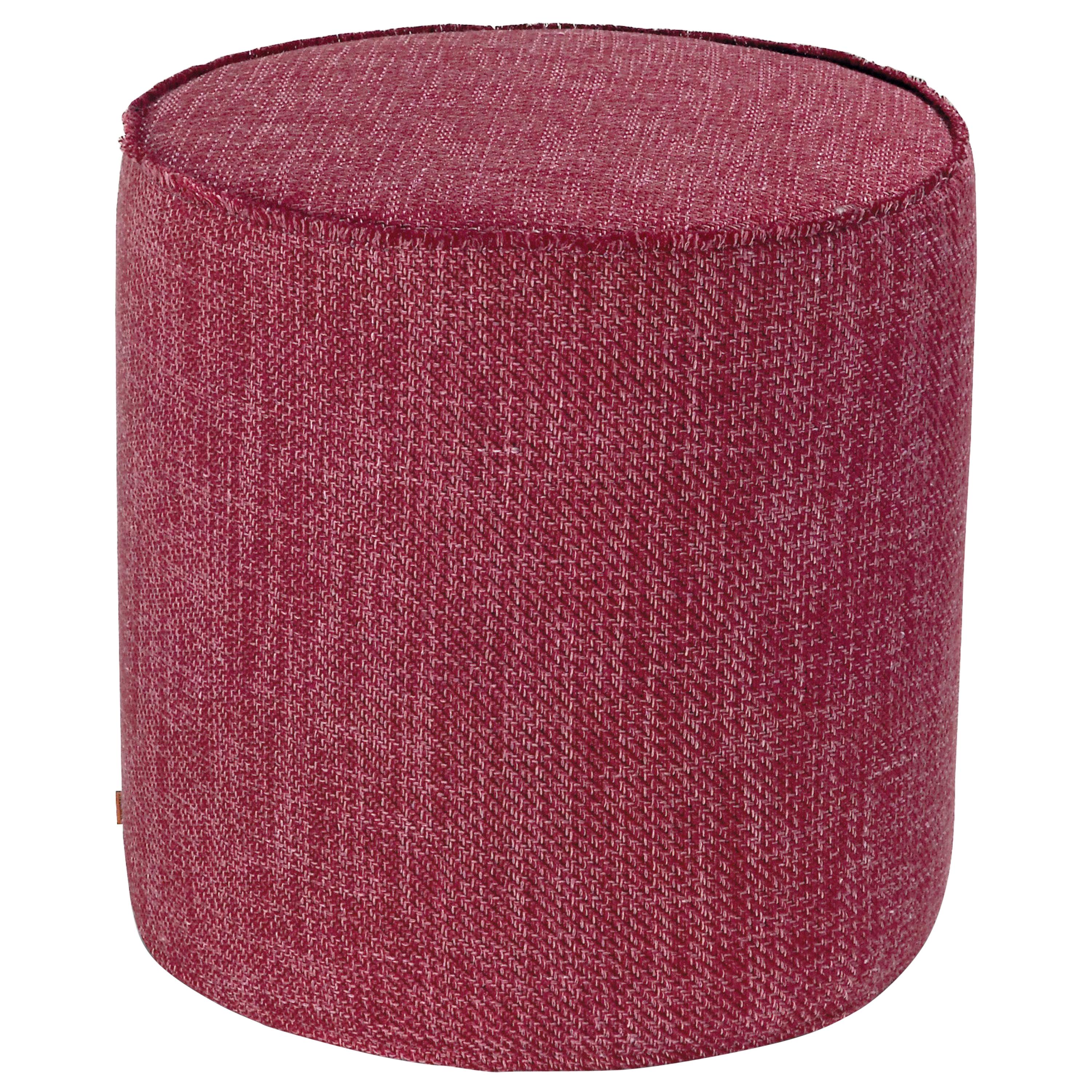 Missoni Home Moomba Yarn-Dyed Solid Cylinder Pouf For Sale