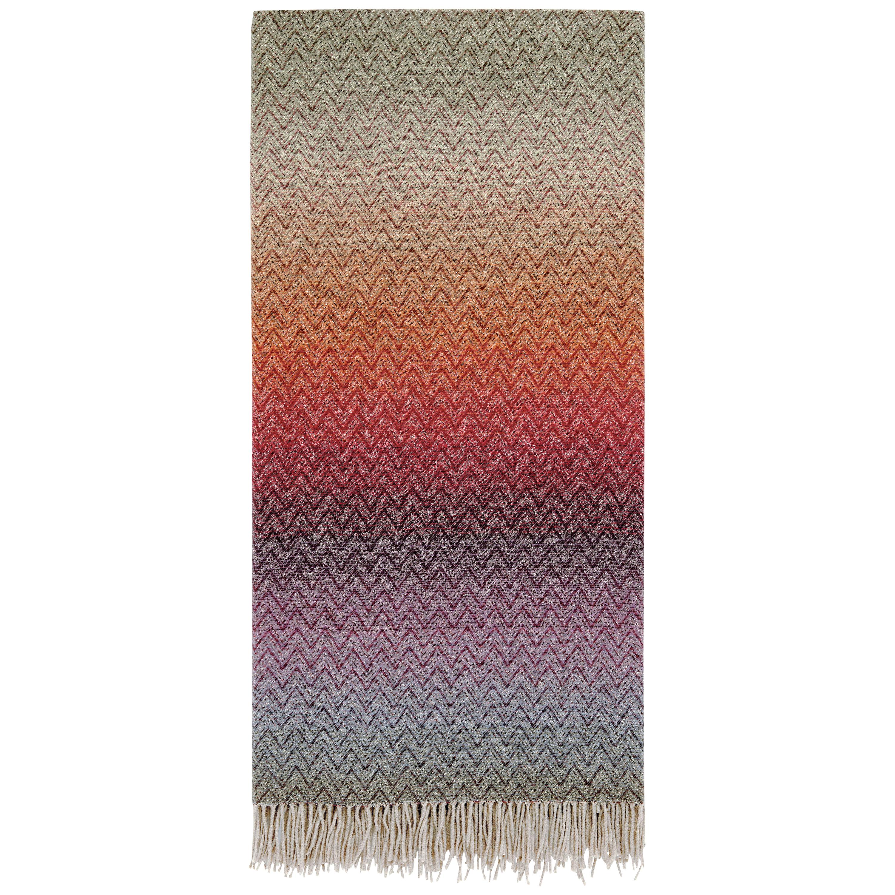 Missoni Home Pascal Throw in Multicolor Chevron Pattern For Sale