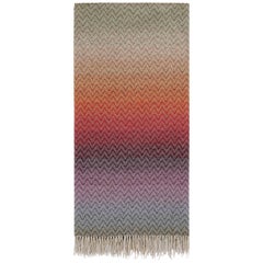 Missoni Home Pascal Throw in Multicolor Chevron Pattern