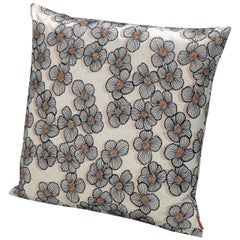 Missoni Home Taiwan Cotton Cushion in Cream and Multi-Color Floral Print
