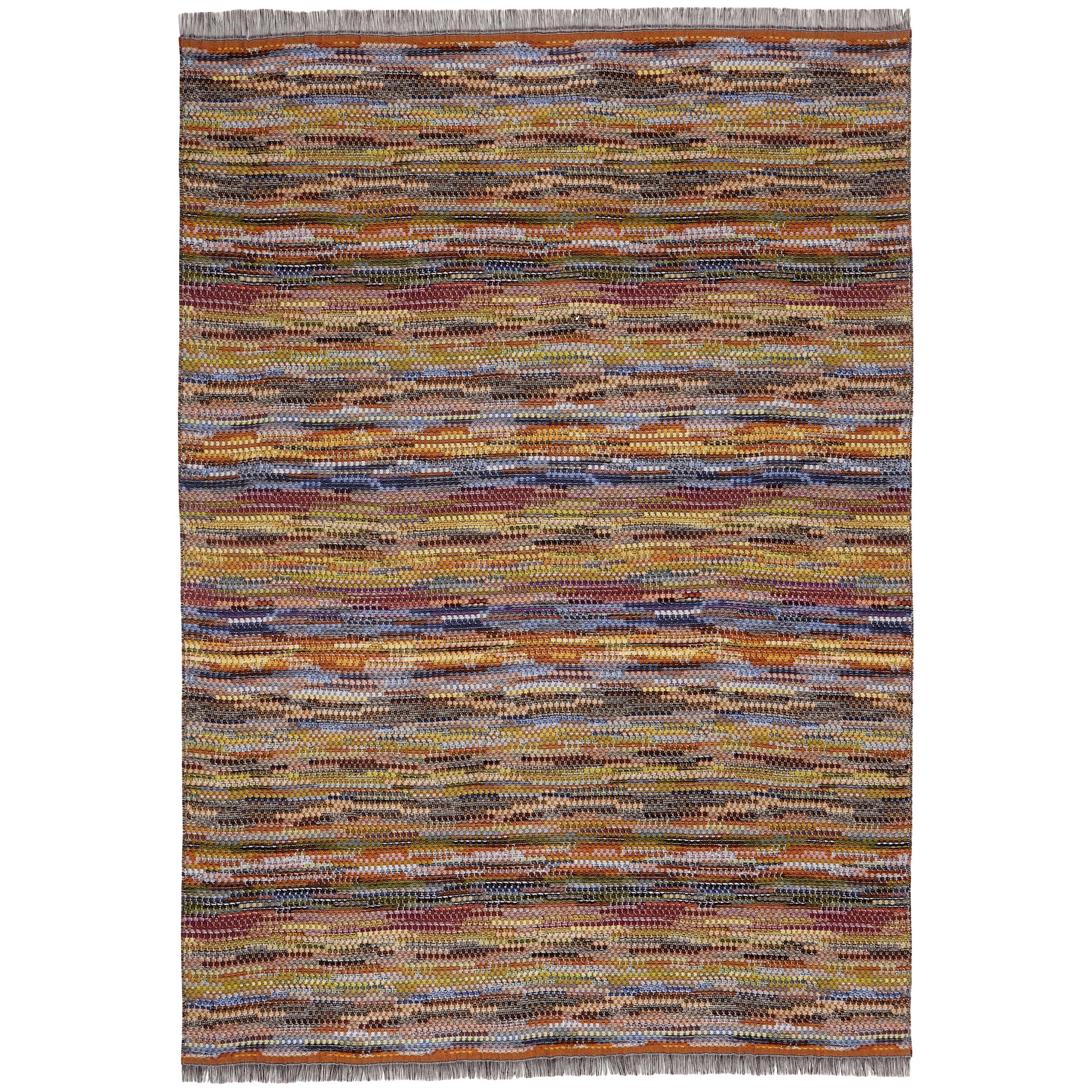 Missoni Home Venere Throw in Multi-Color Woven Wool with Knobbly Effect For Sale