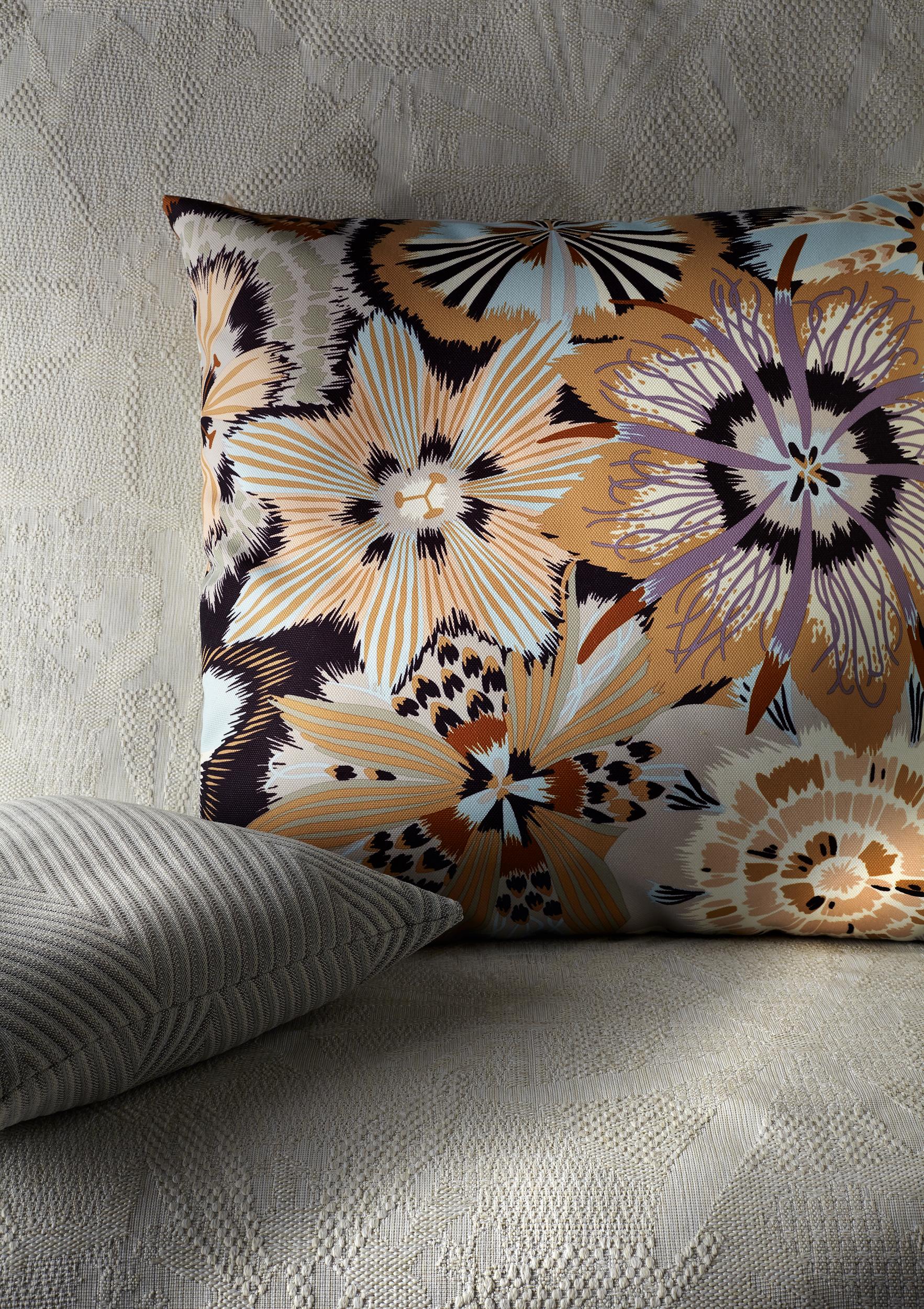 Modern Missoni Home Wallis Small Indoor and Outdoor Cushion with Enlarged Flower Motif For Sale