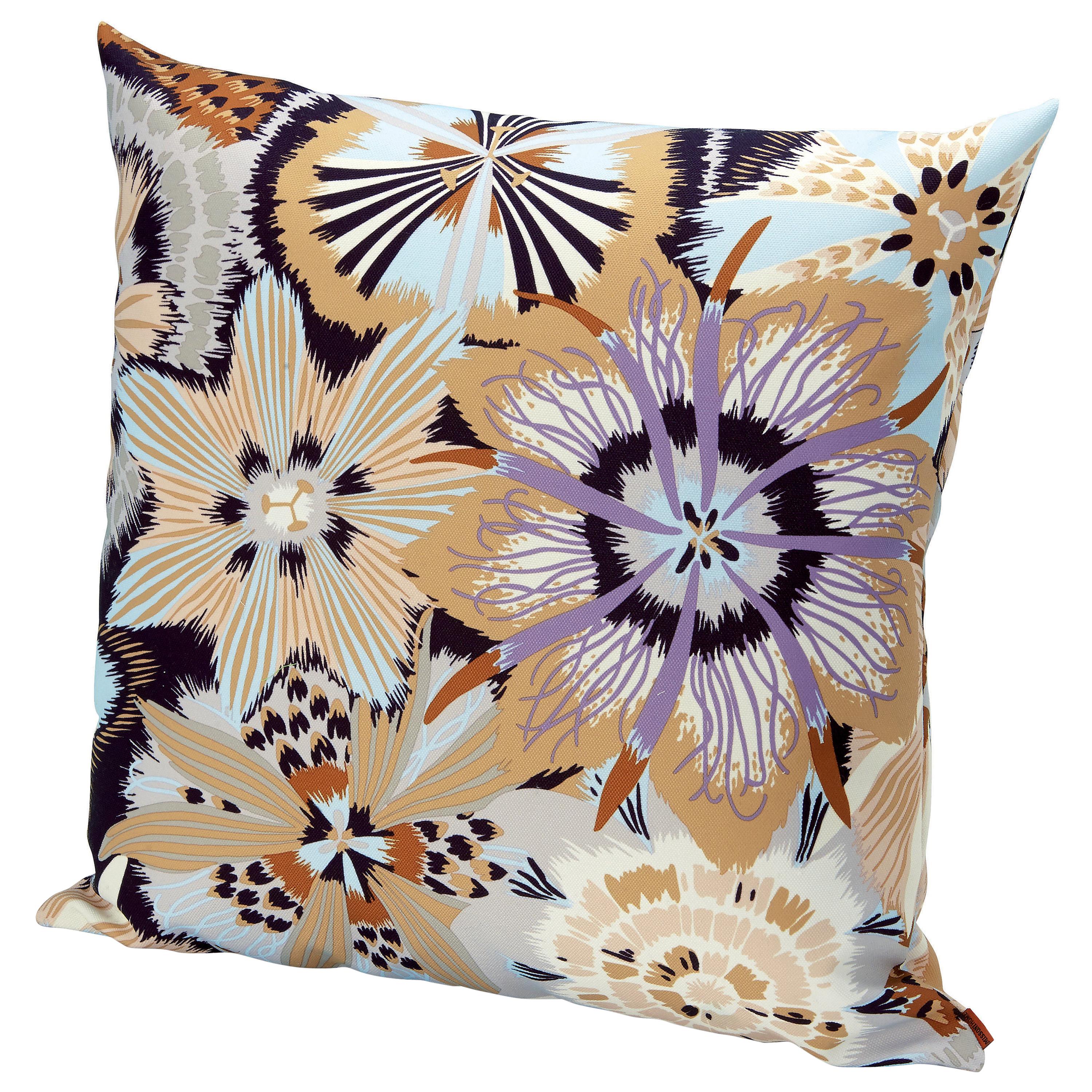 Missoni Home Wallis Small Indoor and Outdoor Cushion with Enlarged Flower Motif For Sale