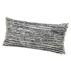 MissoniHome Wattens Yarn-Dyed Flame Stitch Cushion in Black and White
