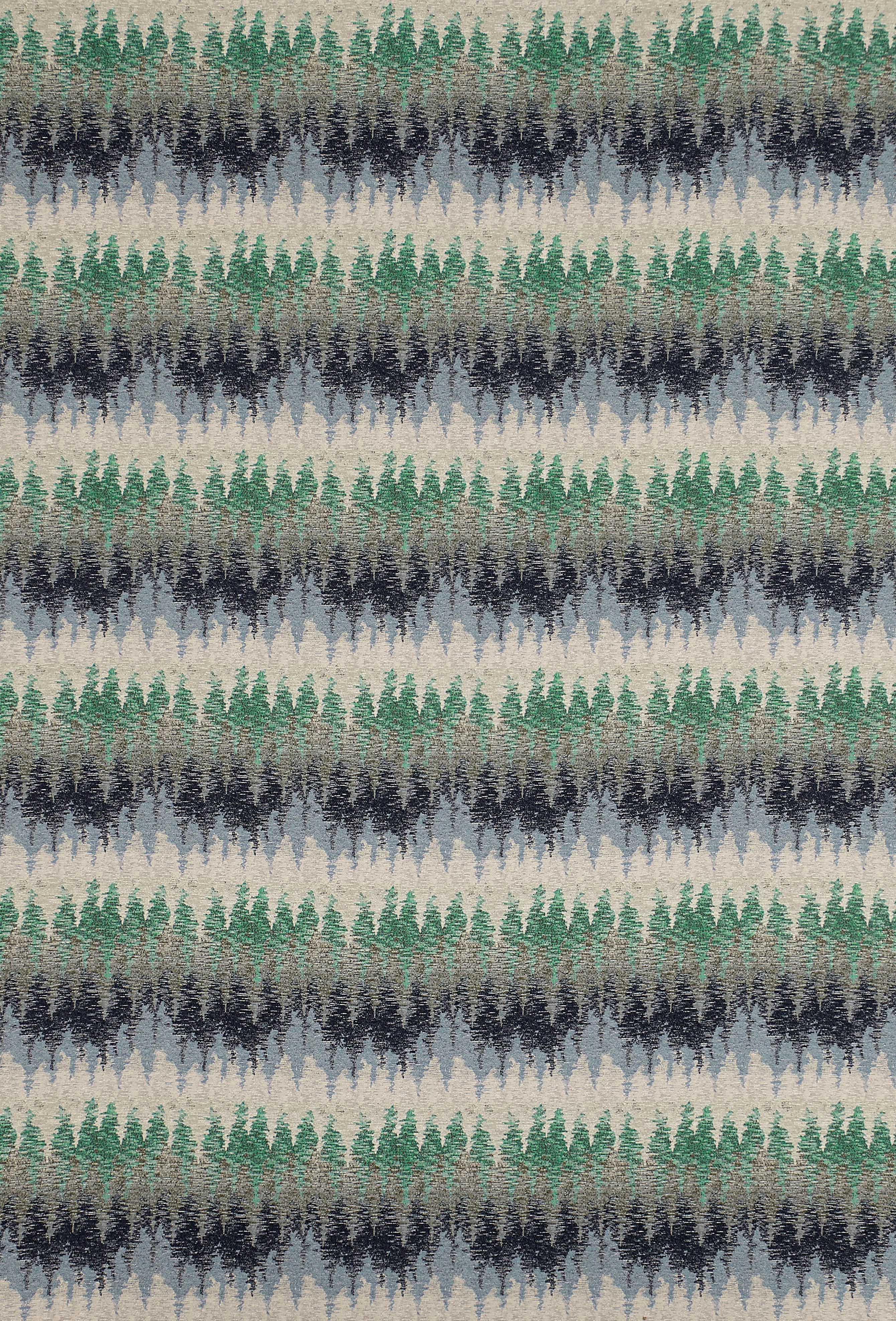 Modern Missonihome Weggis Jacquard Fabric Cushion with Forest Motif For Sale