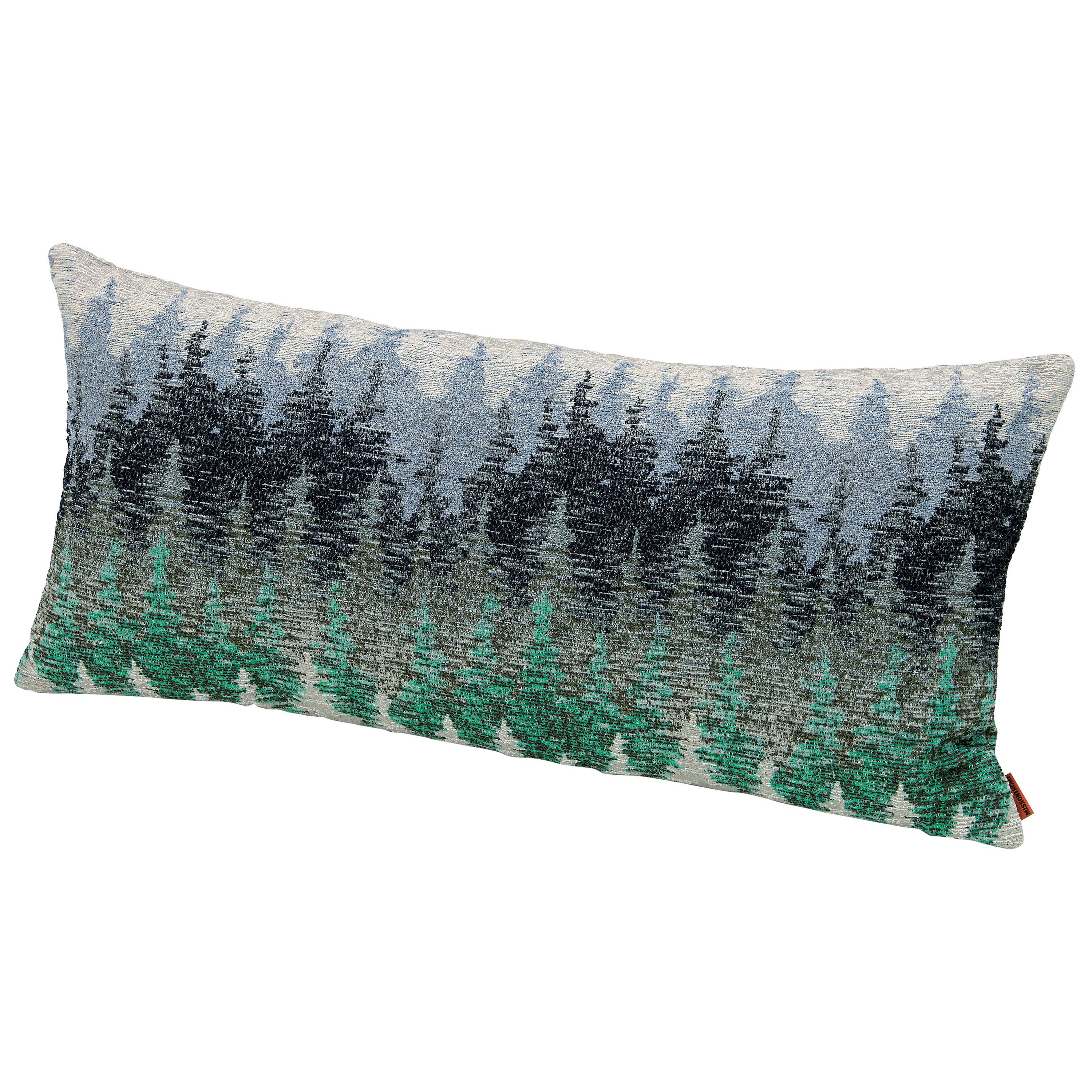 Missonihome Weggis Jacquard Fabric Cushion with Forest Motif For Sale