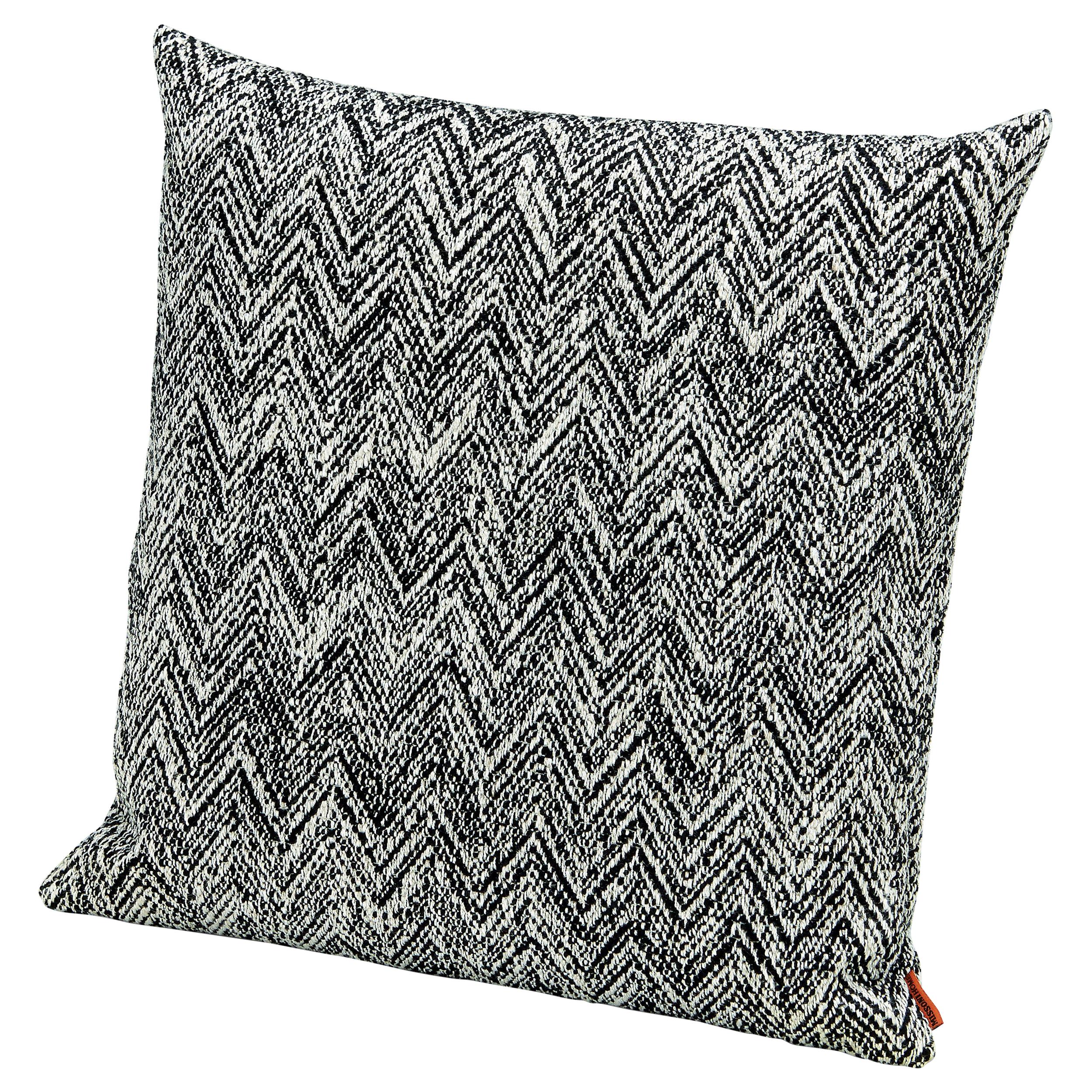 black and white chevron cushion