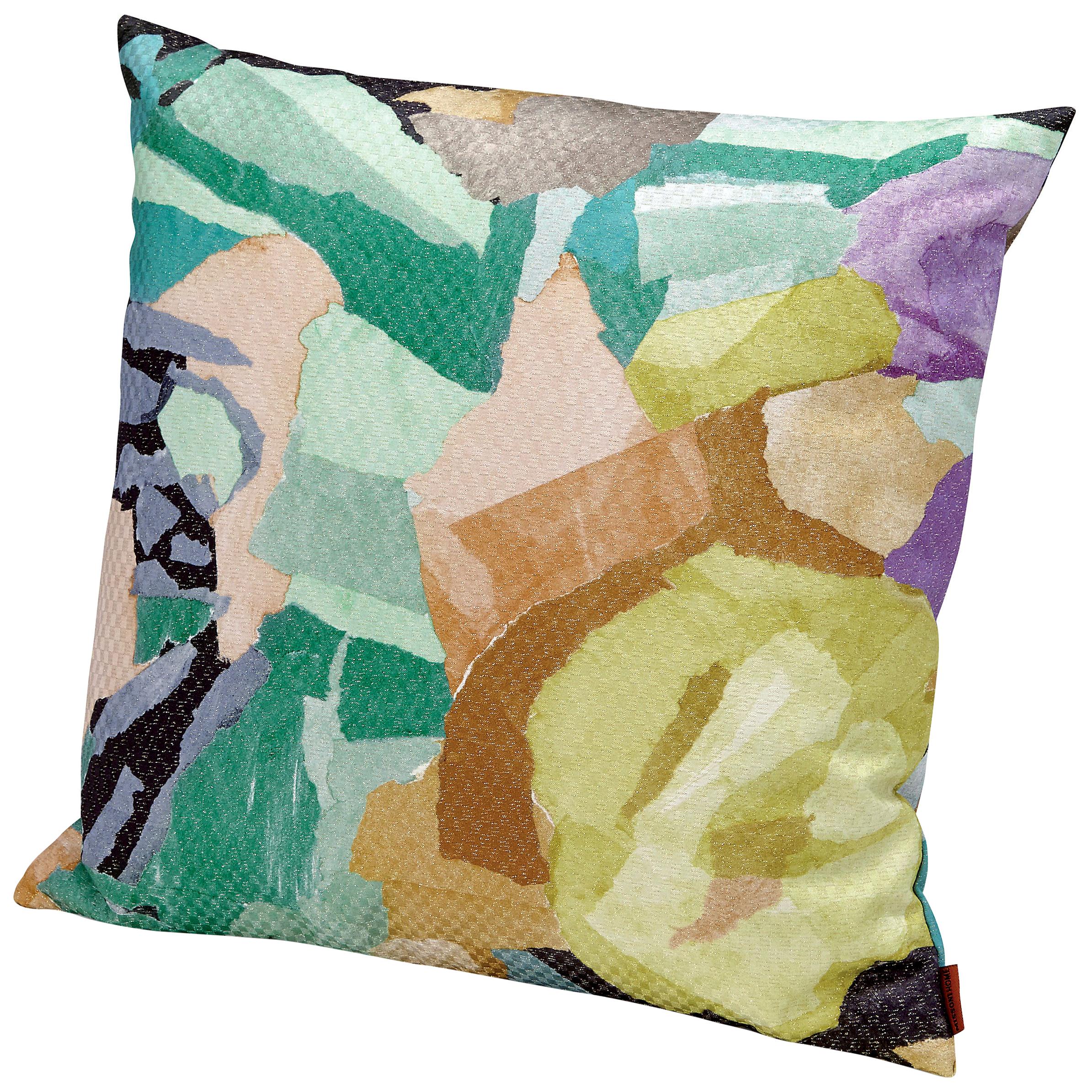 Missoni Home Wicklow Small Cushion with Floral Motif and Gold Lurex For Sale