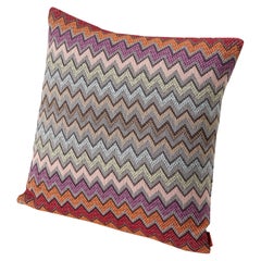 Missoni Home William Chevron Cushion in Pink and Gray