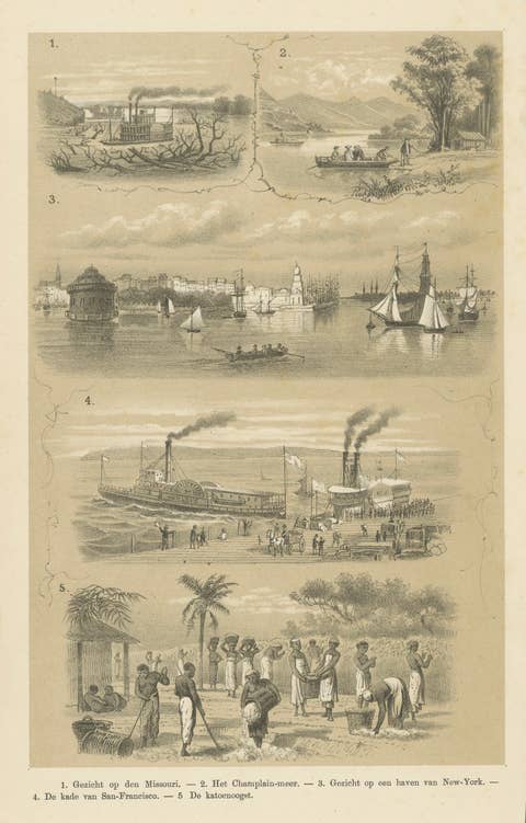 Missouri, Lake Champlain, New York, San Francisco & Cotton Harvest, 1879