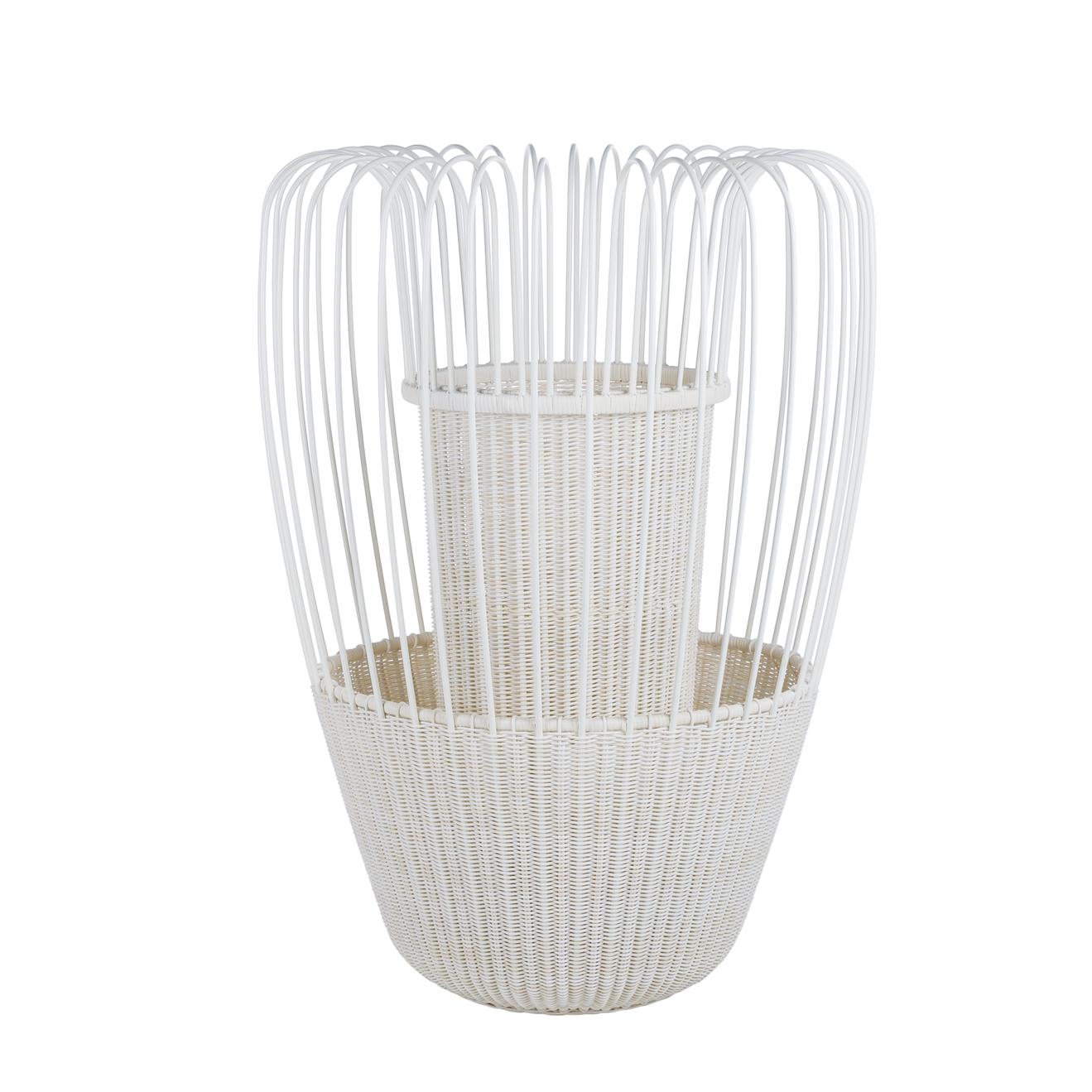 Mid-Century Modern MIST 110 Jardinière Medium White by POINT