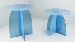 Mist Blue Acryl-Bett-Beistelltische, durchsichtig, von Carnevale Studio