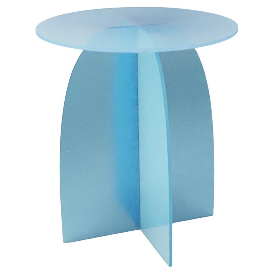 Mist Blue Acrylic BedSide Tables, Sheer by Carnevale Studio