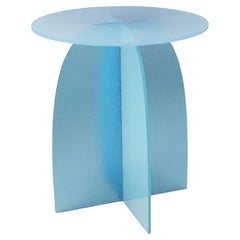 Mist Blue Acrylic BedSide Tables, Sheer by Carnevale Studio