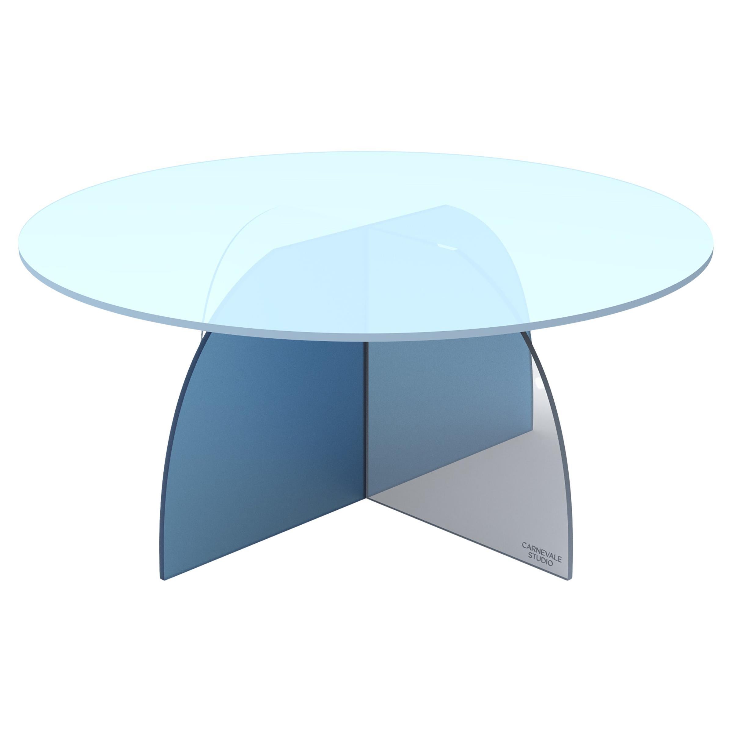 Mist Blue Acrylic Coffee Tables, Sheer by Carnevale Studio