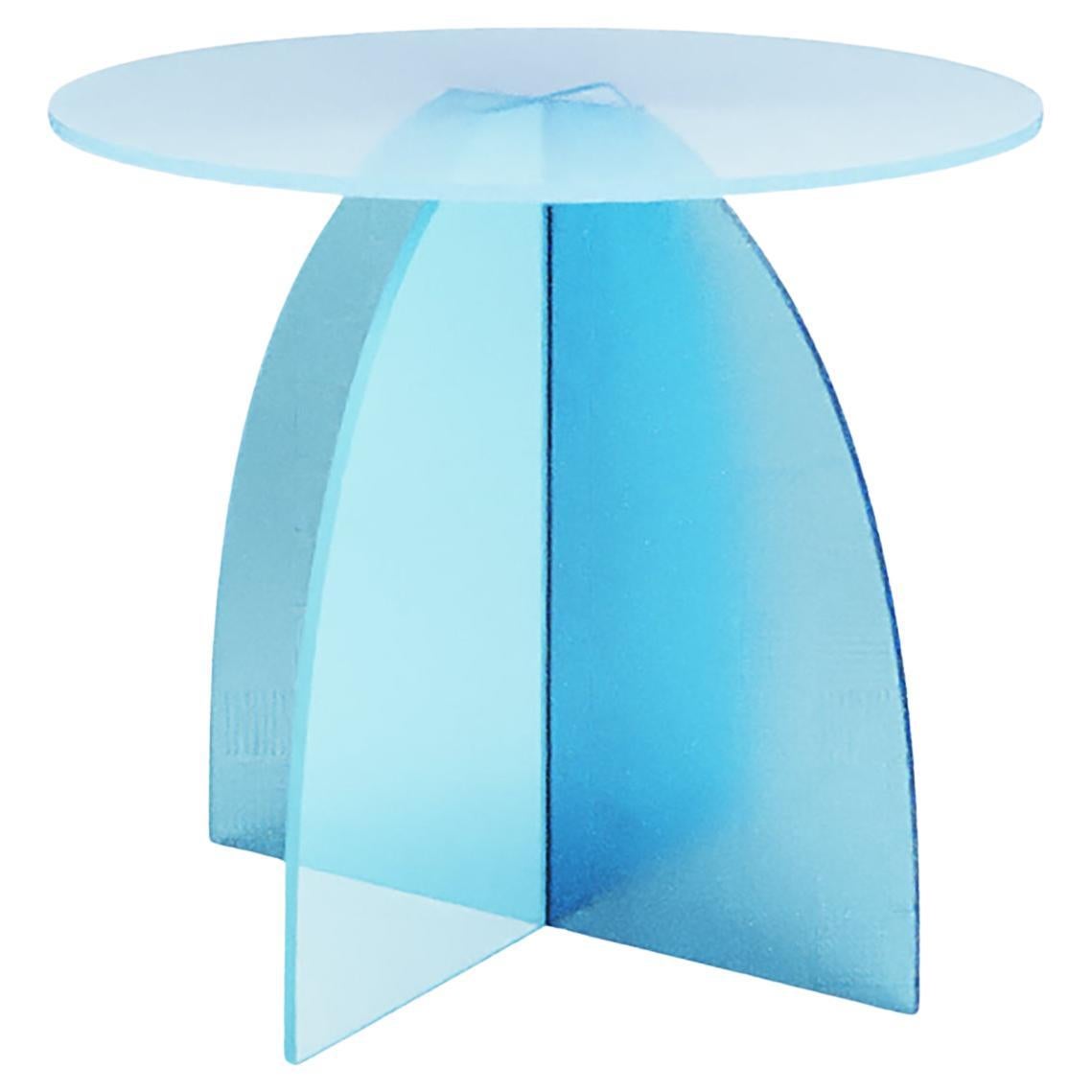 Mist Blue Acrylic Side Tables, Sheer by Carnevale Studio