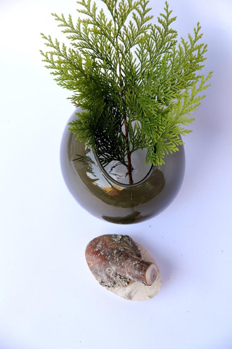 Organico moderno Ciotola con ramo di nebbia II, Pia Wüstenberg in vendita