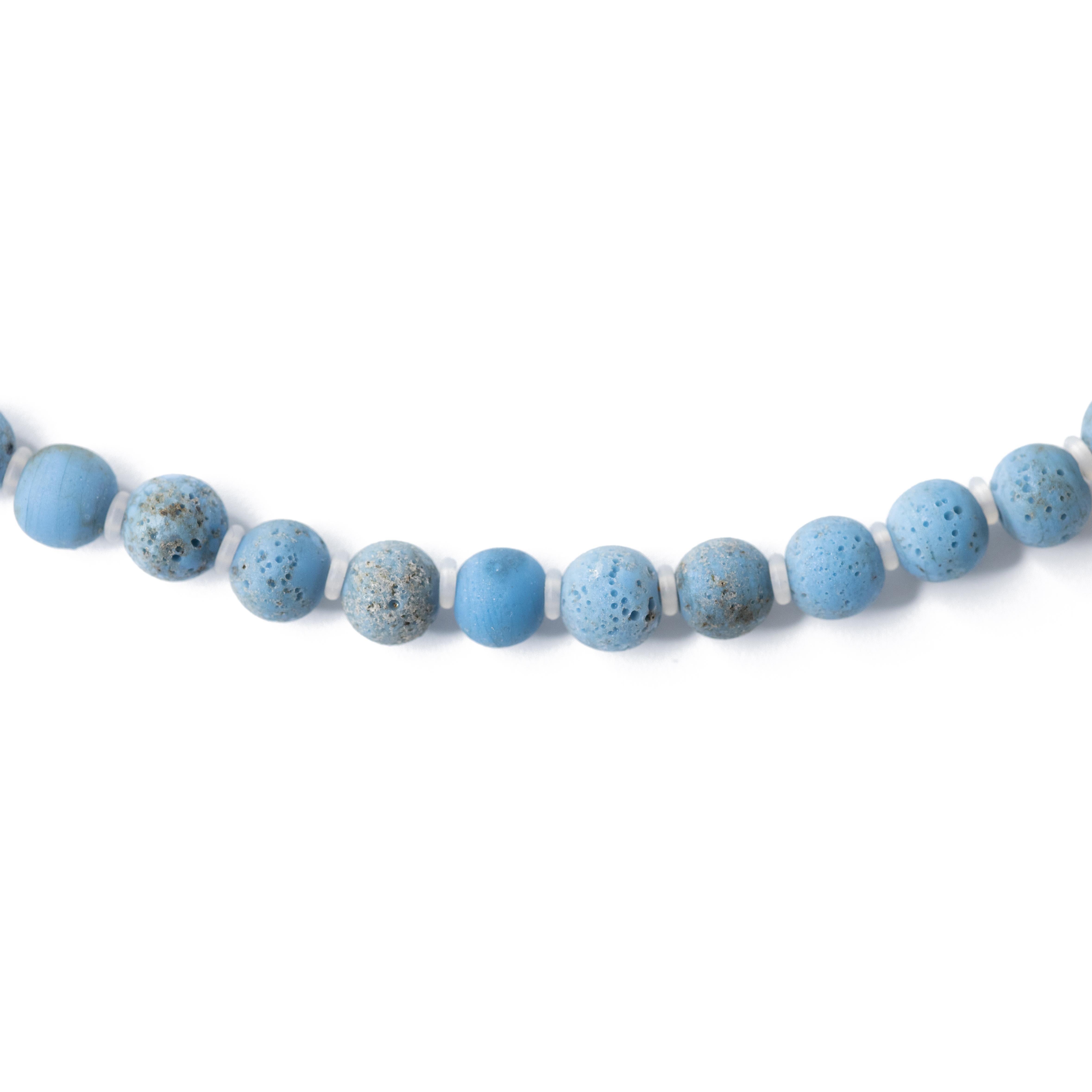 Mist on Blue Terrain Chalcedon-Halskette im Zustand „Neu“ im Angebot in Westport, CT