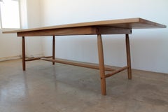 Misterioso Dining Table in White Oak with Hand Shaped Base