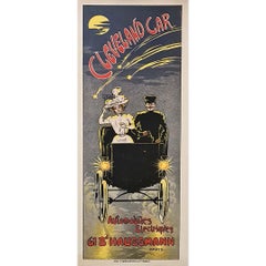 Circa 1900 poster after Misti for the Cleveland Car - early electric automobile