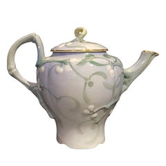 Mistletoe Art Nouveau Decor Tea Service pieces Designed by Lachenal, 1900