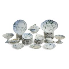 Mistletoe Art Nouveau Service Designed by Lachenal Produced by Luneville in 1900